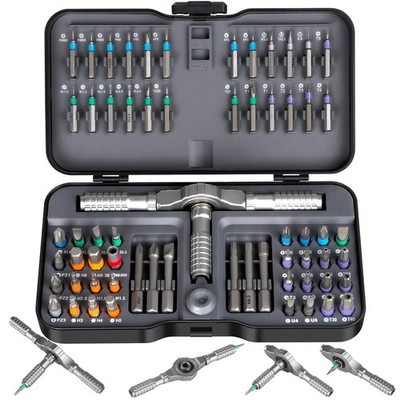 66 in 1 Magnetic Screwdriver, Ratchet Screwdriver Set, S2 Steel Bits with Rat...