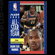 Tim Hardaway 1991-92 Fleer All-Star Team #216 Golden State Warriors 🏀Basketball