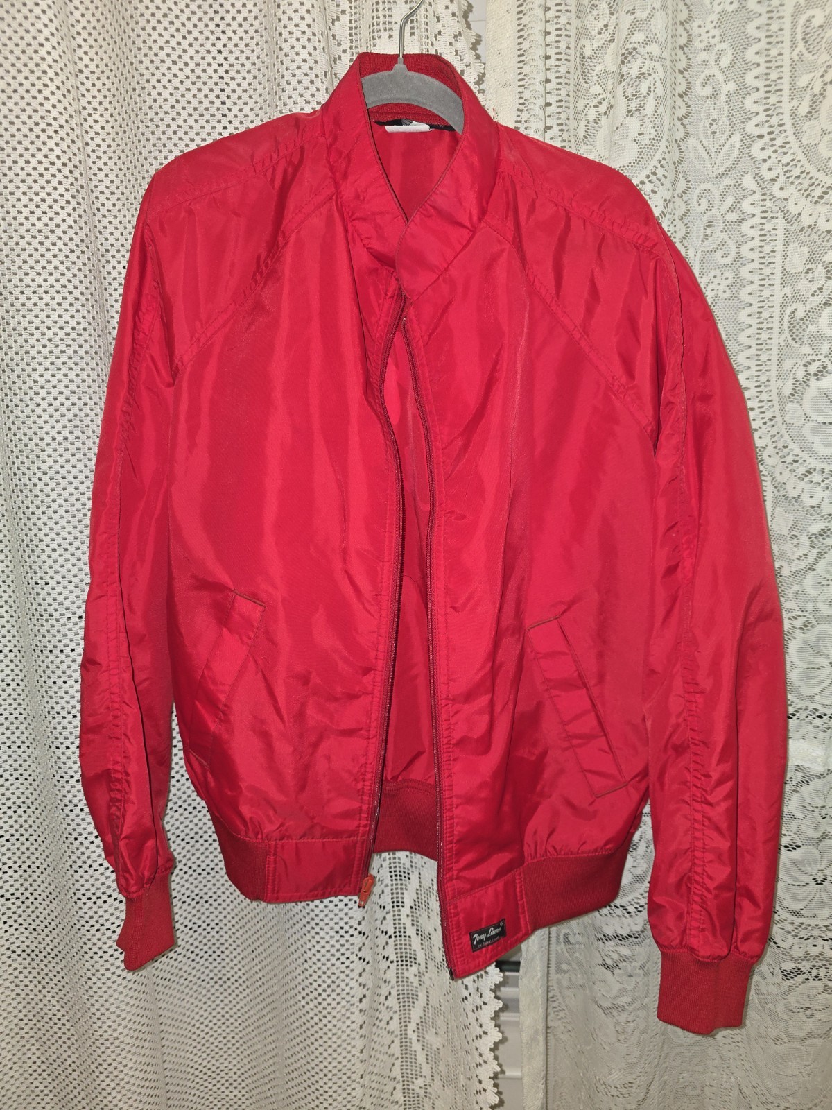 Tony Lama, Vintage Tony Lama Men Spellout Full Zip Jacket Medium Red Outdoors Lightweight