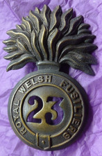 Original British Army Victorian 23rd Foot Royal Welsh Fusiliers Glengarry Badge
