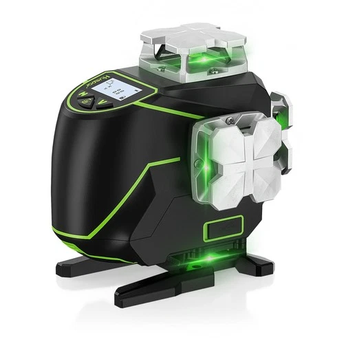 4D Self-Leveling Laser Level Cross Line Laser with LCD Screen Remote Control