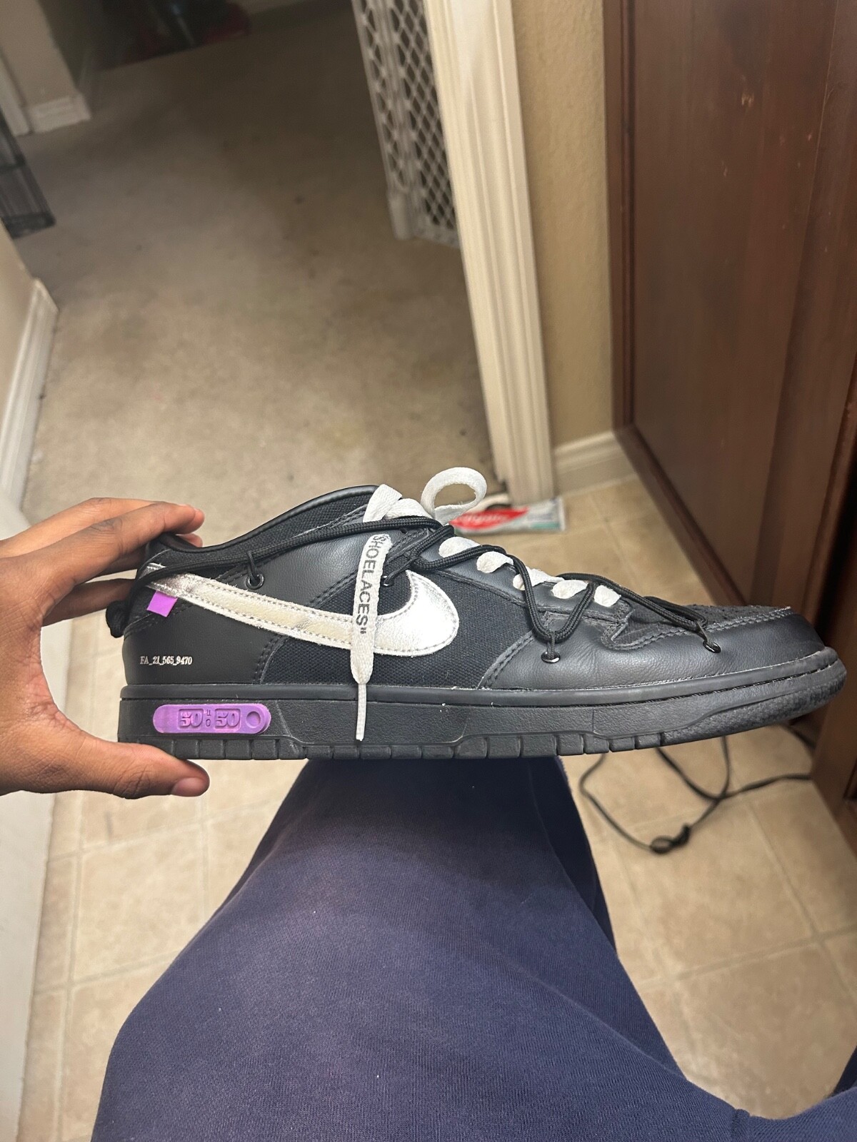 OFF WHITE X NIKE Taglia 10 Nike Off White x Dunk Low Lotto 50 di 50