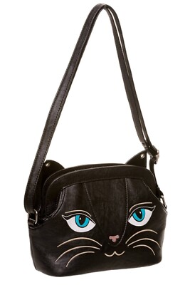 Banned Alternative Schultertasche Cute Cat Bag Katze Umhängetasche Kawaii 