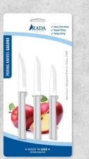 Rada Cutlery DS01 3pc Paring Knife Silver Set Kitchen USA made 2024 Special pkg