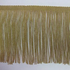 6" Dark gold chainette  Fringe Lampshade Costume Trim by the Yard,dance dress 