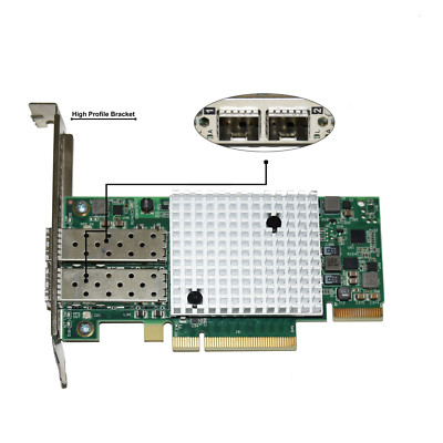 SolarFlare SFN7022F 10Gbps Dual-Port PCIe 3.0 x8 Network Adapter High Profile