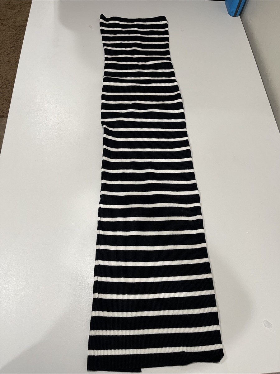 Edikted Stripe Strapless Maxi Dress Black/White XS