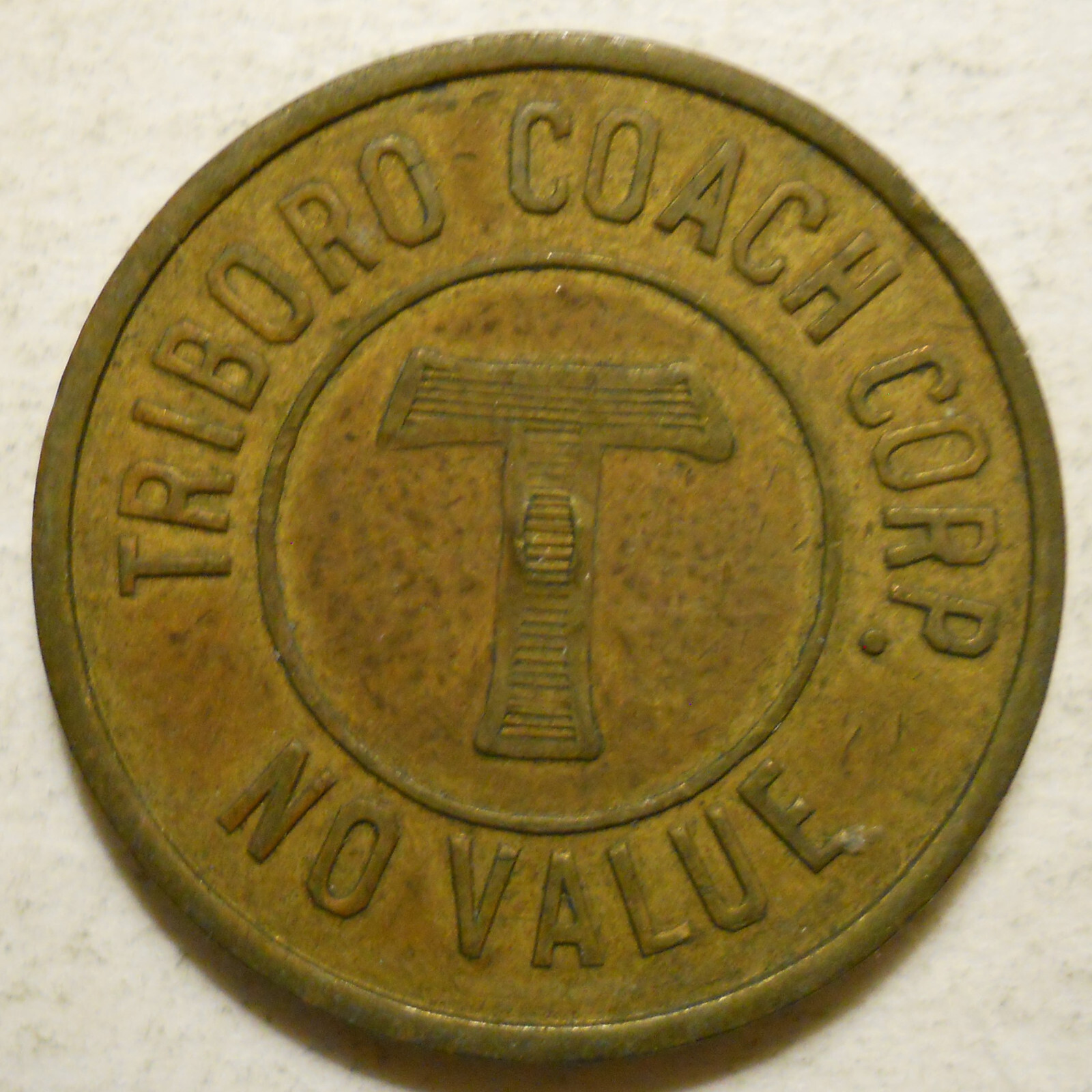 Triboro Coach Corp. (Queens, New York) school transit token NY631K