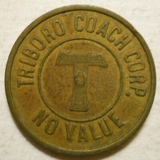 Triboro Coach Corp. (Queens, New York) school transit token - NY631K