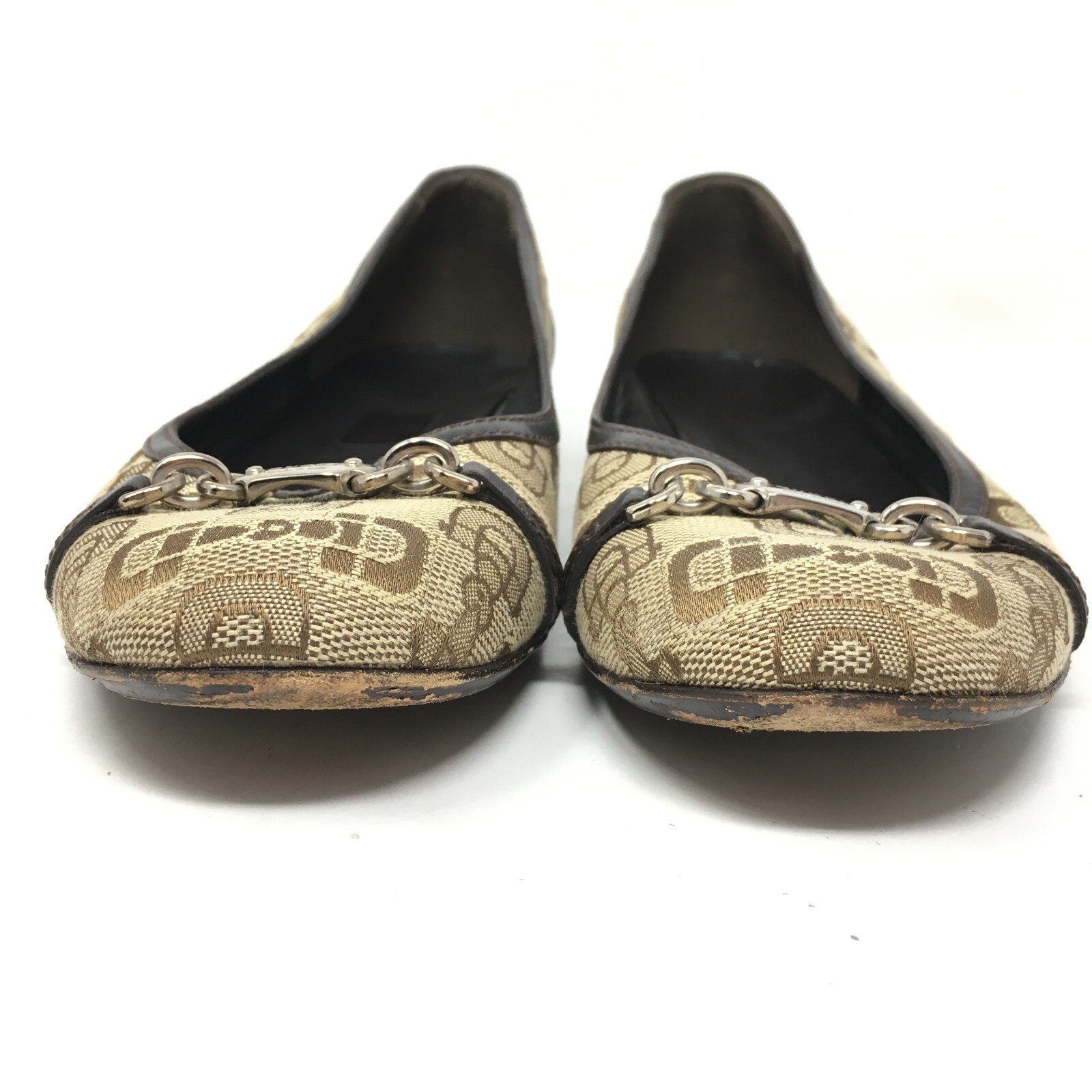 Gucci Logo Horsebit Loafers Flats Shoes Womens Size 6… Gem