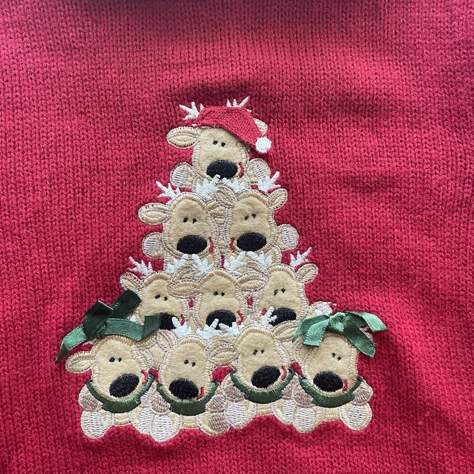 Suéter Navidad VINTAGE 24 meses BT Niños Unisex Suéter Rojo Foto 4 de 4