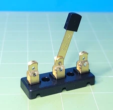 S01 Eagle Brass Knife Switch - Single Pole - Double Throw (Taiwan) - Lot of 3
