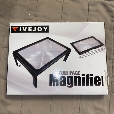 Fivejoy Hands Free 3X Page Magnifier New