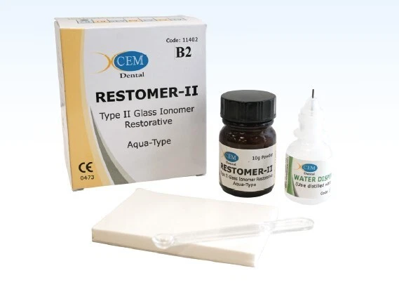 XCEM RESTOMER II -Type II glass ionomer filling dental restorative (10gm) shade B2