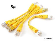 5-PACK 6 Shielded CAT5e Network STP Ethernet ...