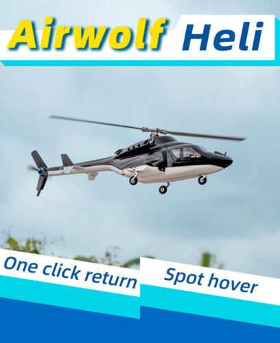 Flywing Airwolf 6CH GPS 3D Auto-Return Clear Window RC RTF Helicopter 2 Battery - Picture 10 of 24