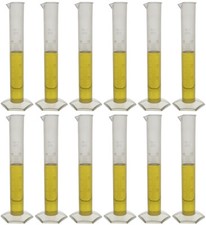 Eisco Labs 50ml Polypropylene Graduated Cylinder, Octagonal Base - Pack of 12