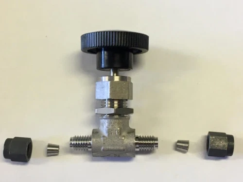1/8" Tube OD 316ss Needle Valve (6000 Psi) Circle Seal 92TI-2CC - Image 2 of 4