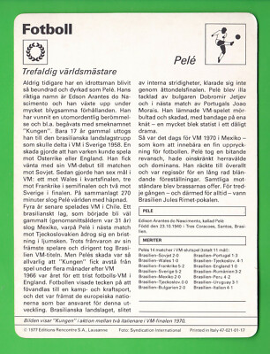 1977-79 Sportscaster Series 31 #3111 At-A-Glance - . Oversized. - NM-MT