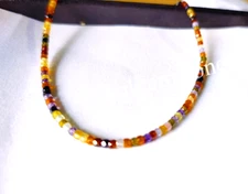 Multi Color zircon Natural zircon Rondelle Beads Gemstone Beads Rainbow Beads
