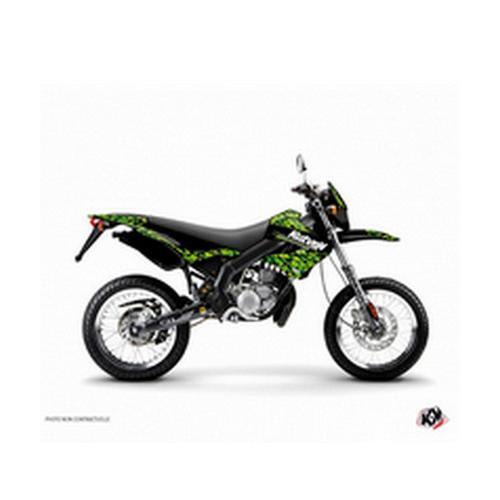 Kit déco Predator noir-vert avec vinyle épais pour Derbi 50 Xrace 05-09