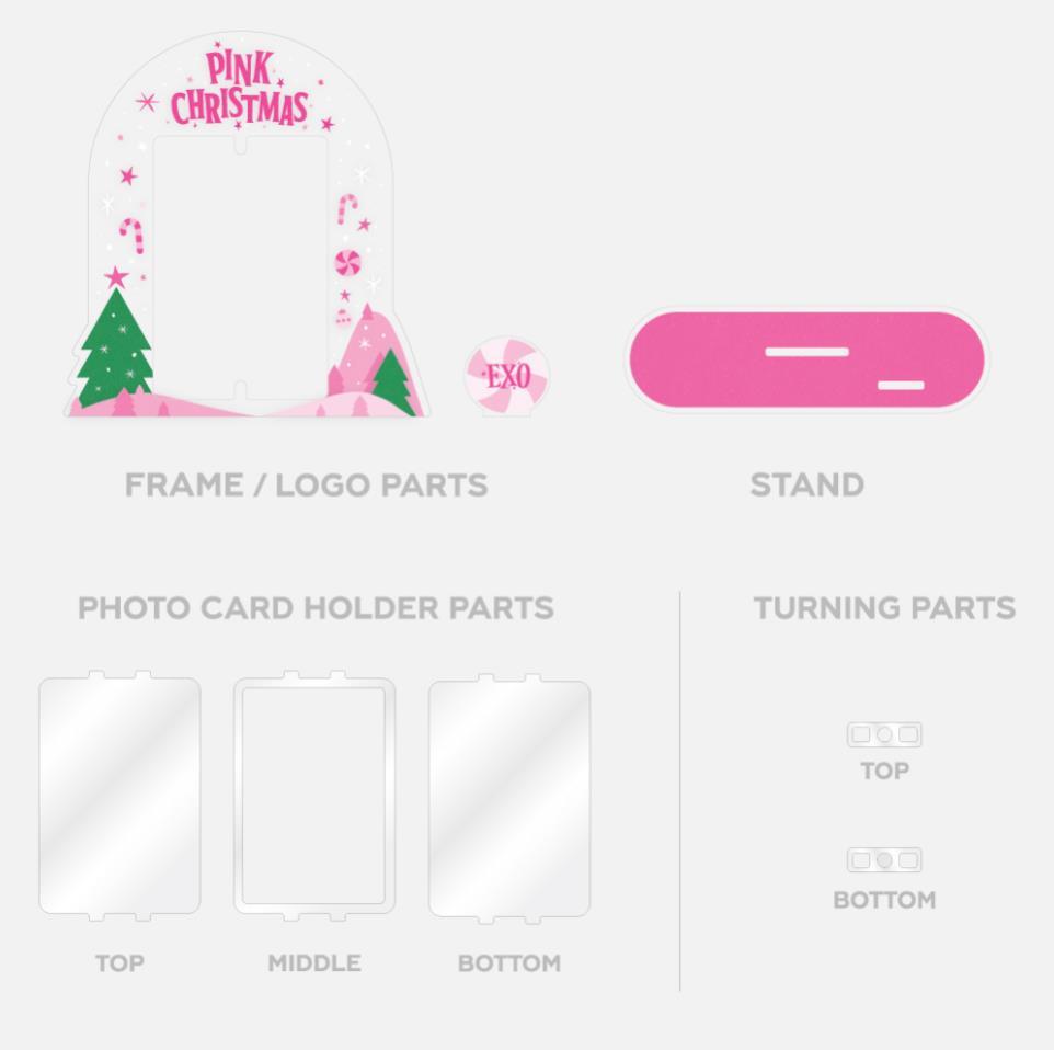 EXO 2023 PINK CHRISTMAS SMTOWN OFFICIAL MD ACRYLIC TURNING STAND