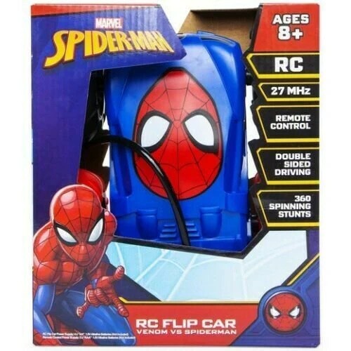 Remote Control Spiderman Flip Car, 360 Spinning Stunts, Double Sided Driving, RC