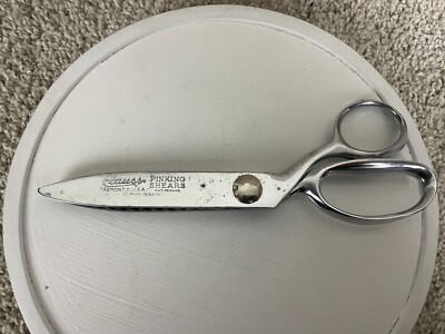 Henkel Clauss 9'' Sewing Pinking Shears Serrated Edge USA Chrome