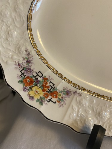 Vintage Myott, Son and Co. 12" Embossed Platter ServingTray England - Picture 2 of 6