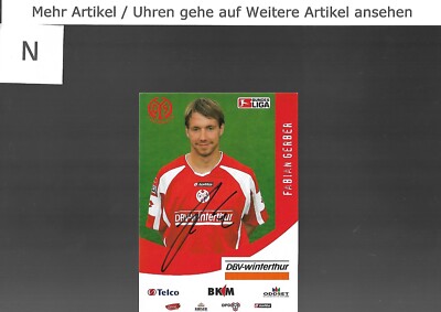 Fabian Gerber - Handsignierte Autogrammkarte. Verein, Saison Siehe Bild.