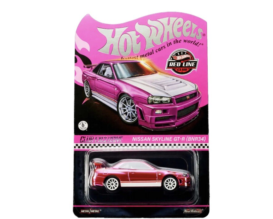 ミニカー 2023RLC HotWheels NissanSkyline GT-R R34 Hot Wheels 2023 RLC Pink Skyline GT-R (BNR34) - Walmart.com
