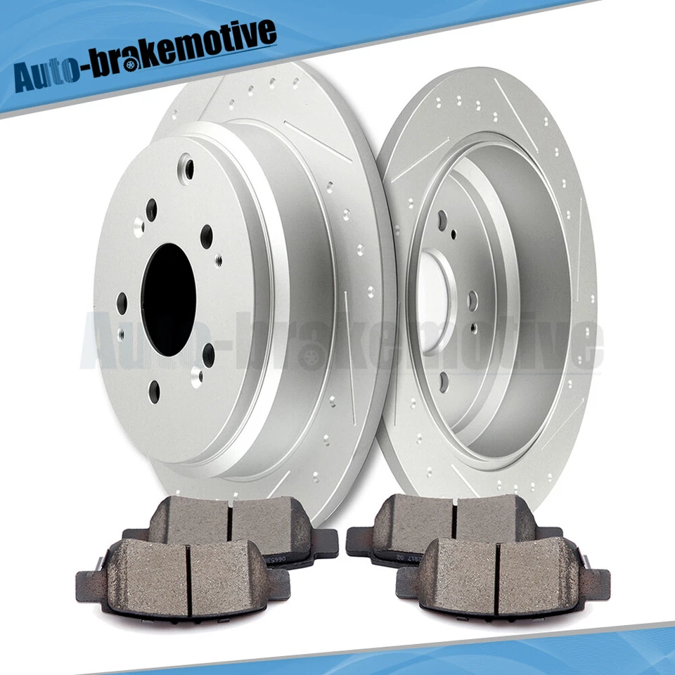 ROTORES DE FRENO TRASEROS Y PASTILLAS DE CERÁMICA PARA HONDA ODYSSEY 2005-2010 Foto 4 de 4