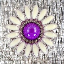 Purple Daisy 1/2 Inch Concho CON400-D-1/2"-Purple