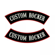 Custom Rocker Back Patch Embroidered MC Biker Club Name Patch Iron on