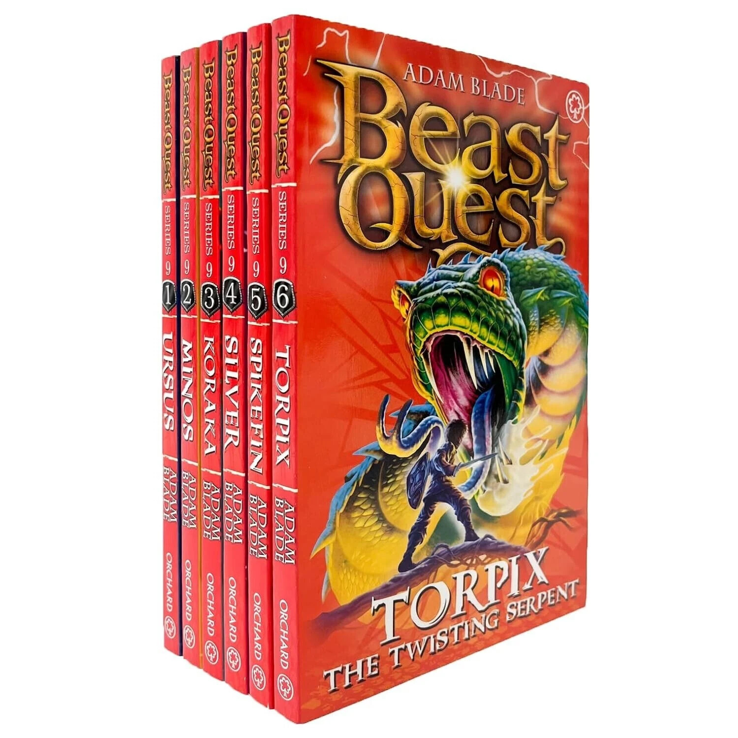 Adam Blade Beast Quest Series 9 Collection 6 Books Set Silver The Wild Terror