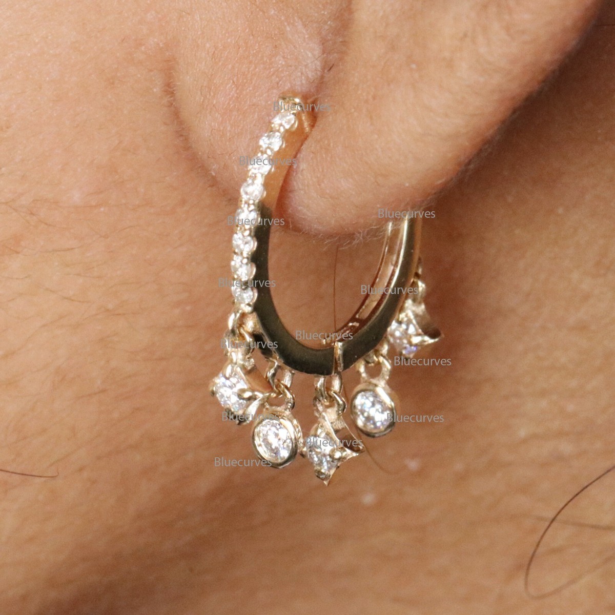 Stud Earrings Statement Floral Earrings Silver-Plated Floral