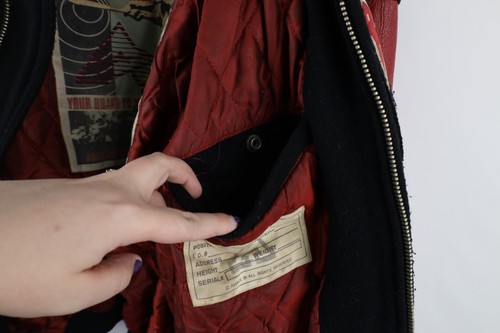 Vintage 90s Avirex Mens 3XL Distressed Spell Out Wool Leather Varsity Jacket - Picture 10 of 22