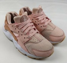 Nike Huarache Run SE Sneakers Youth 5Y Girls Rust Pink Shoes