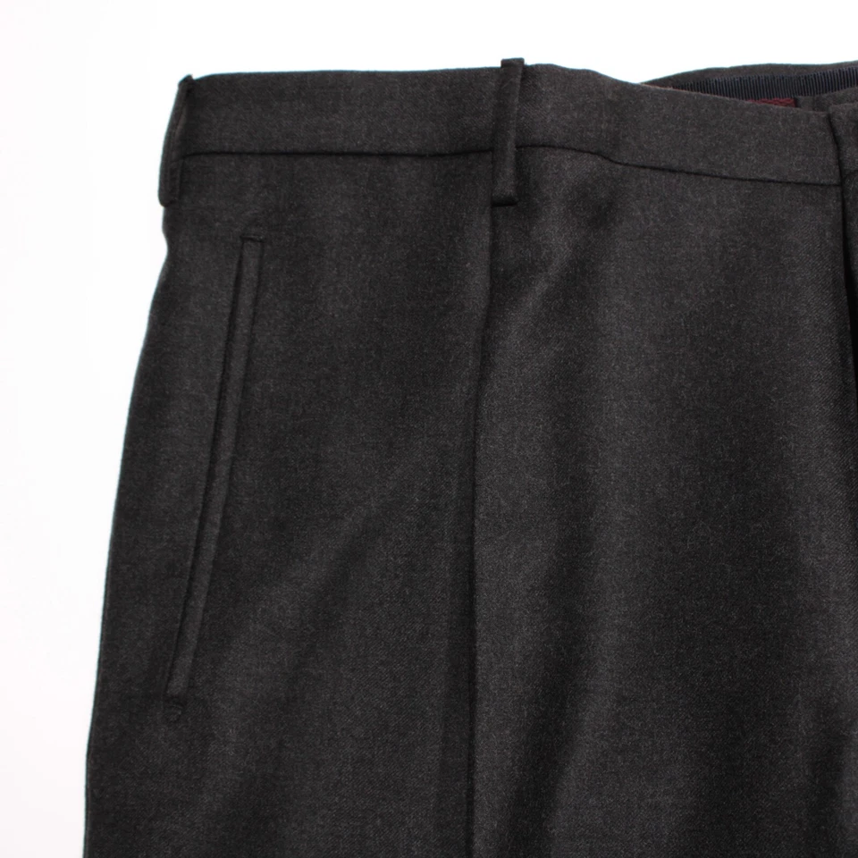 Pantalones de vestir Incotex nuevos con etiquetas talla 56L (US 40) ajuste cónico súper 100 gris 100 % lana Foto 3 de 4