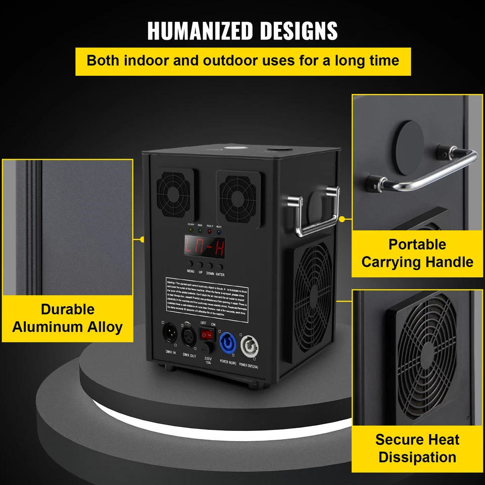 2PCS Cold Spark Machine 700W Stage Effect DMX Firework Wedding 6.6-9.8ft w/Case - Image 4 of 4