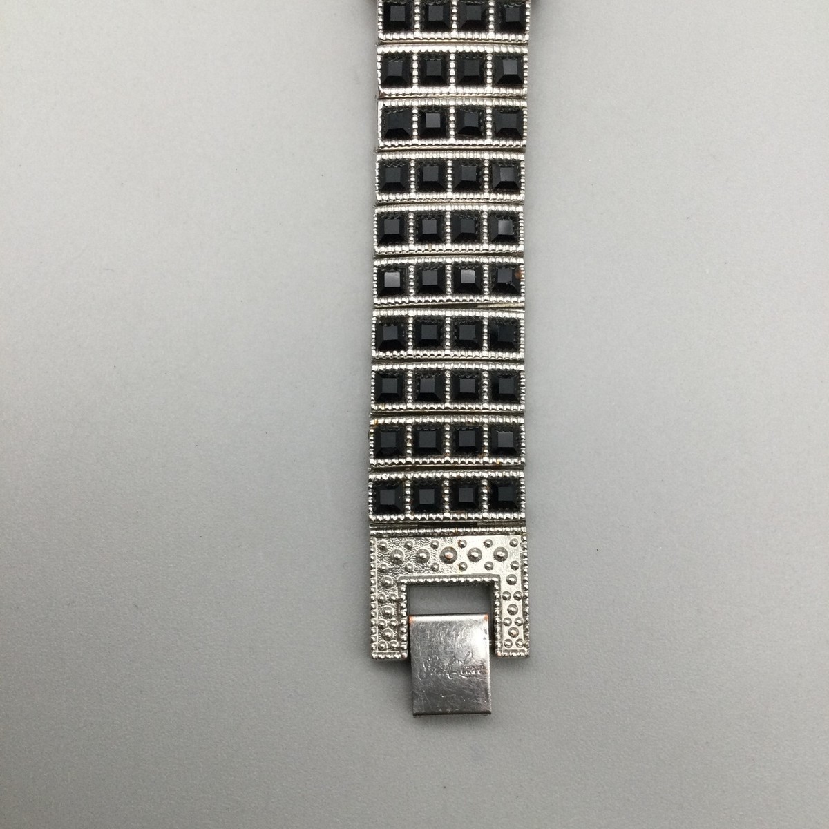Park Lane Watch Women 20mm Silver Tone Black Crystals MOP  display picture 2