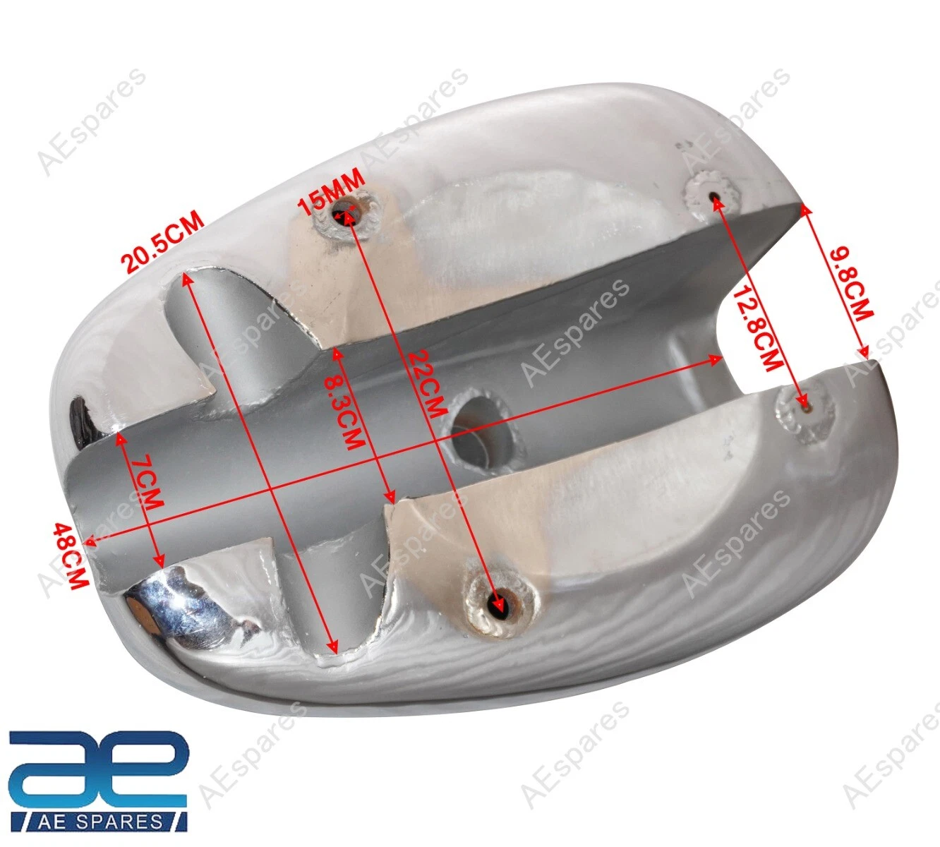 For BSA A65 Thunderbolt Lightning Royal Star Chrome Fuel Gas Petrol Tank view 2