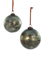 Set2 palline Cody Foster vetro ossidato ornamento stile sfera decorazione natalizia