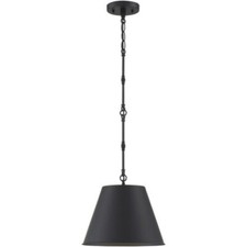 Savoy House Alden 1 Light 12 inch Matte Black Pendant Ceiling Light 7-232-1-89