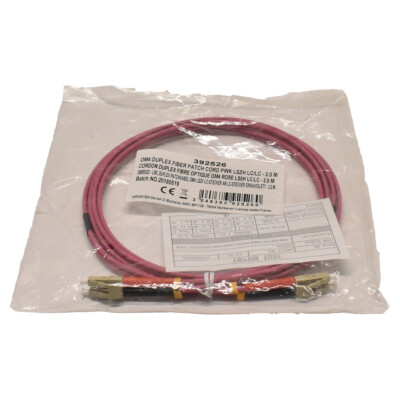 Corning OM4 Duplex FIBER Patch Cord Pink LSZH LC/LC - 2m 392526 NEU