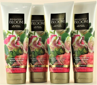 QTY 4 - Bath & Body Works BRIGHTEST BLOOM Body Cream Lotion Moisturizer 8oz