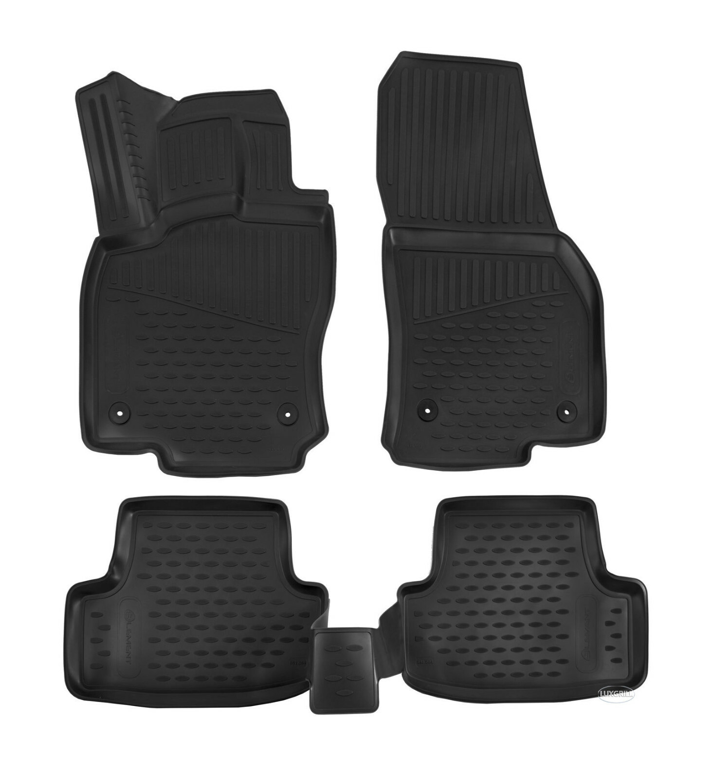 Tapis de sol caoutchouc antidérapant pour VW T-Roc depuis 2017 avec bac de rétention 4cm