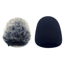 Outdoor Microphone Cover Foam Mic Covers Windscreen Furry Cover for PodMic