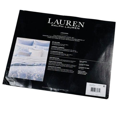 Ralph Lauren Joanna Blue Floral Full Queen Duvet Cover Pillow Shams Bedding Set - Picture 7 of 9