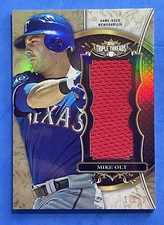 2013 Triple Threads Jumbo Unity Relic Patch Mike Olt 18/27 TTUJR-MO Rangers